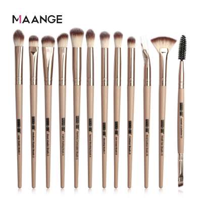 Chinese factory newest 12pcs makeup brush set custom makeup eye brush set